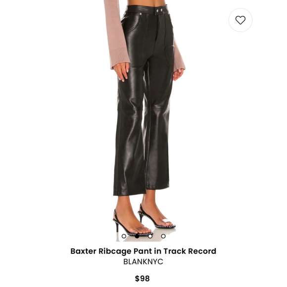Blank NYC Baxter Faux Leather Trousers Black, Size 26 $98 MSRP - Picture 3 of 13